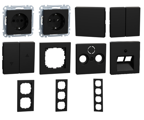 Merten system pure schwarz - system,