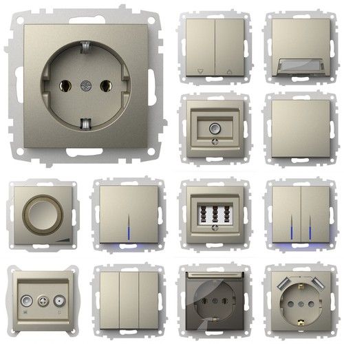 Zena titanium steckdosen serie - zena,