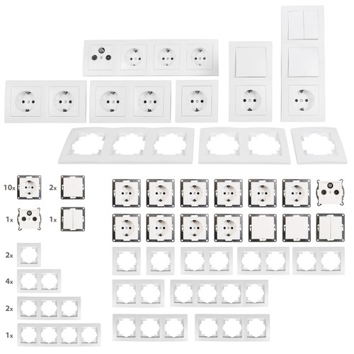 Schalter steckdosen set flair - set,