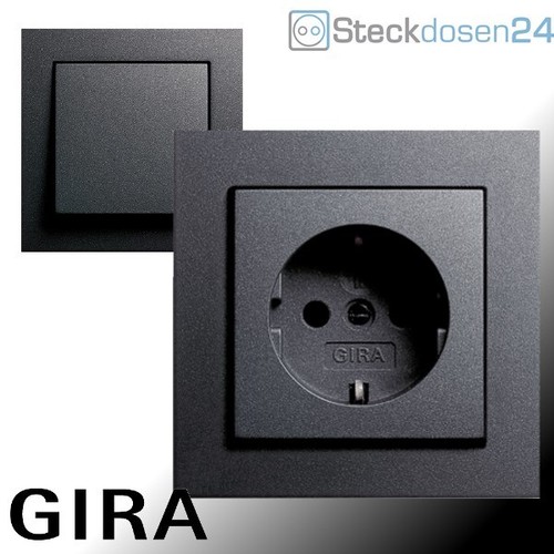 Gira anthrazit steckdosen - e2,